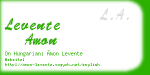 levente amon business card