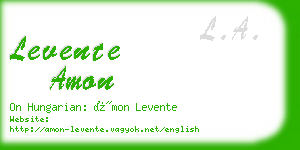 levente amon business card